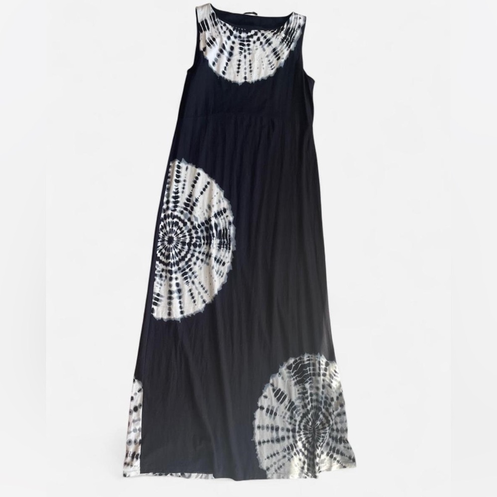 Jones New York Black and White Patterned Maxi Dress